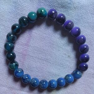 Blue and Purple Beaded Bracelet